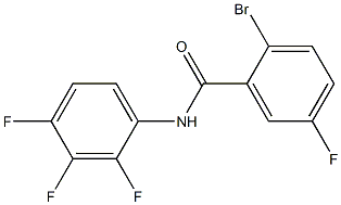 2-bromo-5-fluoro-N-(2,3,4-trifluorophenyl)benzamide Struktur