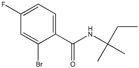 2-Bromo-N-(1,1-dimethylpropyl)-4-fluorobenzamide, 1016839-56-7, 结构式