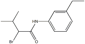 2-bromo-N-(3-ethylphenyl)-3-methylbutanamide Structure