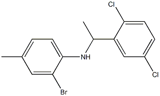2-bromo-N-[1-(2,5-dichlorophenyl)ethyl]-4-methylaniline,,结构式