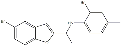 2-bromo-N-[1-(5-bromo-1-benzofuran-2-yl)ethyl]-4-methylaniline Structure