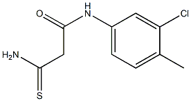 2-carbamothioyl-N-(3-chloro-4-methylphenyl)acetamide Struktur