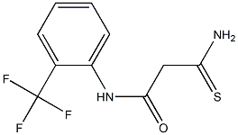 2-carbamothioyl-N-[2-(trifluoromethyl)phenyl]acetamide 化学構造式