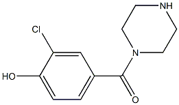 2-chloro-4-(piperazin-1-ylcarbonyl)phenol 结构式