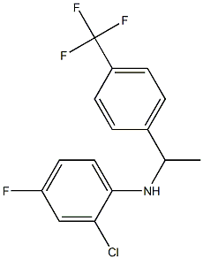 2-chloro-4-fluoro-N-{1-[4-(trifluoromethyl)phenyl]ethyl}aniline 结构式