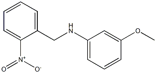 3-methoxy-N-[(2-nitrophenyl)methyl]aniline,,结构式