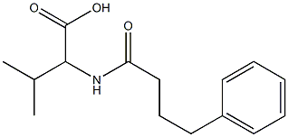 3-methyl-2-(4-phenylbutanamido)butanoic acid Struktur