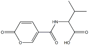 3-methyl-2-{[(2-oxo-2H-pyran-5-yl)carbonyl]amino}butanoic acid Structure