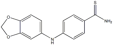 4-(2H-1,3-benzodioxol-5-ylamino)benzene-1-carbothioamide Structure