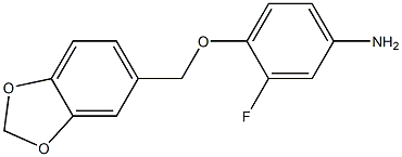 4-(2H-1,3-benzodioxol-5-ylmethoxy)-3-fluoroaniline Struktur