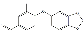 4-(2H-1,3-benzodioxol-5-yloxy)-3-fluorobenzaldehyde Struktur