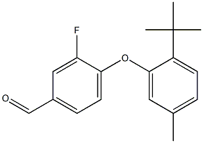 4-(2-tert-butyl-5-methylphenoxy)-3-fluorobenzaldehyde Struktur
