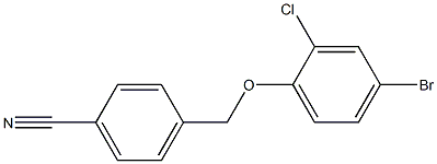 4-(4-bromo-2-chlorophenoxymethyl)benzonitrile Structure