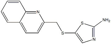 5-[(quinolin-2-ylmethyl)sulfanyl]-1,3-thiazol-2-amine Structure