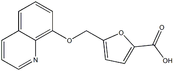 5-[(quinolin-8-yloxy)methyl]furan-2-carboxylic acid Structure