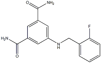 5-{[(2-fluorophenyl)methyl]amino}benzene-1,3-dicarboxamide|