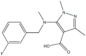 5-{[(3-fluorophenyl)methyl](methyl)amino}-1,3-dimethyl-1H-pyrazole-4-carboxylic acid Structure