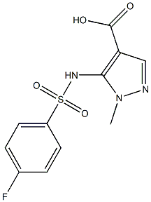 5-{[(4-fluorophenyl)sulfonyl]amino}-1-methyl-1H-pyrazole-4-carboxylic acid Structure