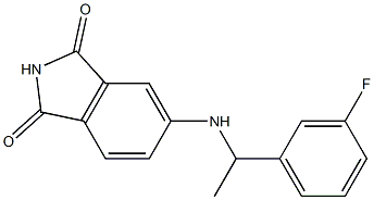 5-{[1-(3-fluorophenyl)ethyl]amino}-2,3-dihydro-1H-isoindole-1,3-dione Structure