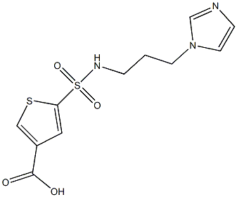 5-{[3-(1H-imidazol-1-yl)propyl]sulfamoyl}thiophene-3-carboxylic acid|
