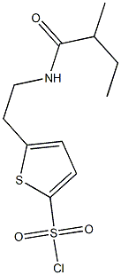 5-{2-[(2-methylbutanoyl)amino]ethyl}thiophene-2-sulfonyl chloride Struktur