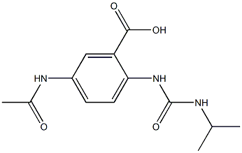 5-acetamido-2-[(propan-2-ylcarbamoyl)amino]benzoic acid Structure