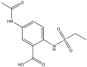 5-acetamido-2-ethanesulfonamidobenzoic acid Structure