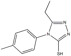 5-ethyl-4-(4-methylphenyl)-4H-1,2,4-triazole-3-thiol Struktur