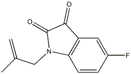 5-fluoro-1-(2-methylprop-2-en-1-yl)-2,3-dihydro-1H-indole-2,3-dione Struktur