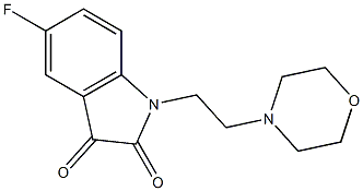 5-fluoro-1-[2-(morpholin-4-yl)ethyl]-2,3-dihydro-1H-indole-2,3-dione 化学構造式