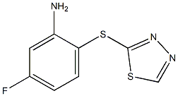 5-fluoro-2-(1,3,4-thiadiazol-2-ylsulfanyl)aniline 化学構造式