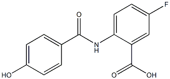 5-fluoro-2-[(4-hydroxybenzoyl)amino]benzoic acid Structure