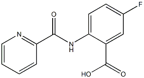 5-fluoro-2-[(pyridin-2-ylcarbonyl)amino]benzoic acid Structure