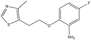 5-fluoro-2-[2-(4-methyl-1,3-thiazol-5-yl)ethoxy]aniline Structure