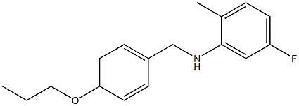 5-fluoro-2-methyl-N-[(4-propoxyphenyl)methyl]aniline Structure