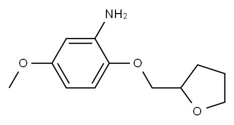 5-methoxy-2-(tetrahydrofuran-2-ylmethoxy)aniline Structure