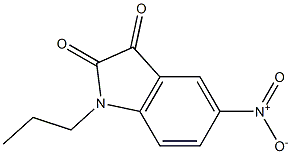 5-nitro-1-propyl-2,3-dihydro-1H-indole-2,3-dione,,结构式