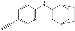 6-(1-azabicyclo[2.2.2]oct-3-ylamino)nicotinonitrile,,结构式