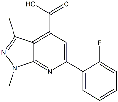 6-(2-fluorophenyl)-1,3-dimethyl-1H-pyrazolo[3,4-b]pyridine-4-carboxylic acid