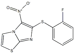 6-[(2-fluorophenyl)thio]-5-nitroimidazo[2,1-b][1,3]thiazole Struktur
