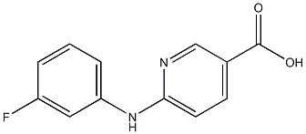 6-[(3-fluorophenyl)amino]pyridine-3-carboxylic acid 结构式