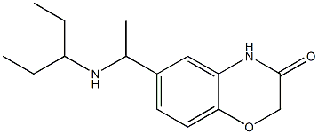 6-[1-(pentan-3-ylamino)ethyl]-3,4-dihydro-2H-1,4-benzoxazin-3-one Struktur