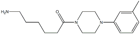6-[4-(3-methylphenyl)piperazin-1-yl]-6-oxohexan-1-amine Structure