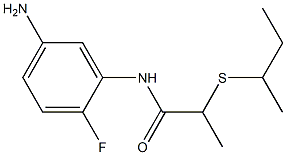 N-(5-amino-2-fluorophenyl)-2-(butan-2-ylsulfanyl)propanamide Structure