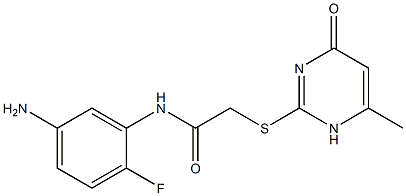 N-(5-amino-2-fluorophenyl)-2-[(6-methyl-4-oxo-1,4-dihydropyrimidin-2-yl)sulfanyl]acetamide