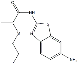 N-(6-amino-1,3-benzothiazol-2-yl)-2-(propylsulfanyl)propanamide Struktur
