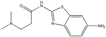 N-(6-amino-1,3-benzothiazol-2-yl)-3-(dimethylamino)propanamide 结构式