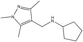 N-[(1,3,5-trimethyl-1H-pyrazol-4-yl)methyl]cyclopentanamine Structure