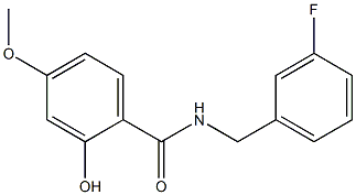 N-[(3-fluorophenyl)methyl]-2-hydroxy-4-methoxybenzamide,,结构式