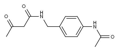 N-[(4-acetamidophenyl)methyl]-3-oxobutanamide Structure